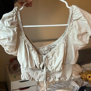 L.A. Hearts beige crop top. Size Medium